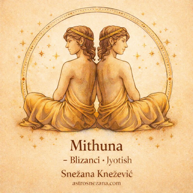 Mithuna (Blizanci) u jyotishu – simbol dvojnog rašija i mentalne dualnosti
